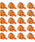 Aluminum Knurled Thumb Screws 20 Pack With Diamond Knurl Head No Tool Needed Hand Tightening M3 M4 6-32 8-32 Threads Durable Orange Bolts