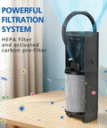 Image of Four Pack Replacement Filters For PureZone Mini Portable Air Purifier PEPERSAP with carbon activated pre-filter and HEPA filter.