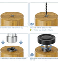 Installation steps for Quarter Inch Thread Furniture Leveling Feet Bundle Of Twelve Adjustable Levelers With T Nuts