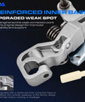 Close-up of Dodge Ram Gear Shift Bracket With Solenoid Replacement showing reinforced inner base and metal construction.