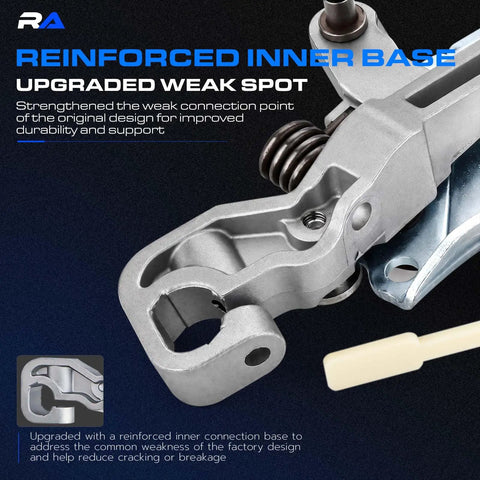 Close-up of Dodge Ram Gear Shift Bracket With Solenoid Replacement showing reinforced inner base and metal construction.