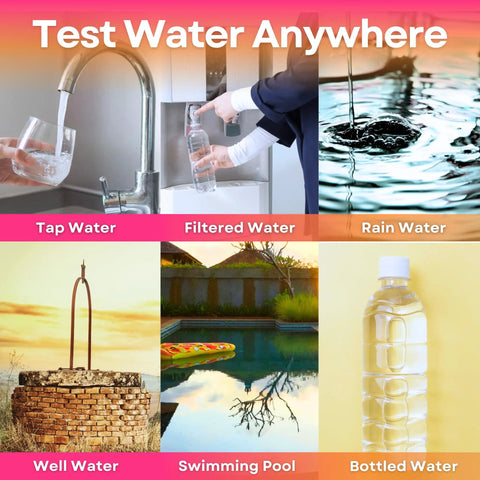 All In One Water Test Kit With 125 Strips For Home Tap And Well Water Quality Check Detects Hardness Lead Iron pH Copper Fluoride Chlorine And More With Fast Easy Accurate Results. test water anywhere tap filtered rain well pool bottled