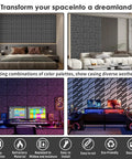 Top Shelf 12 Inch Acoustic Panels For Walls High Density Soundproof Polyester Foam Tiles in stylish room settings.