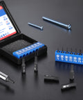 Security Torx Bit Set 16 Piece In S2 Steel with magnetic tips, CNC machined, in durable storage box, showing various sizes