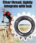 16T Single Speed Freewheel For One Half Inch By One Eighth Inch Chains, Lightweight Iron Gear with cyclist on bike