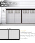 Magnetic Garage Door Screen For 16x7 Double Car Doors Hands Free Walk Through Mesh Curtain with Gravity Sticks shown installed
