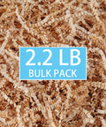 2.2 Lb Brown Crinkle Shredded Paper For Gift Baskets And Gift Boxes with bulk pack label
