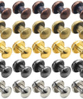 75 Pack Round Head Button Studs And Chicago Screws With Sleek Zinc Alloy Heads for Heavy Duty Leather Crafting, assorted colors.