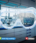 Anti Fog Safety Goggles With Clear HD Lenses For Chemistry And Industrial Use, ANSI Z87.1 Compliant Eye Protection shown in lab