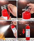 Instructions for using the 4 Pack Dry Chemical Fire Extinguishers 2.5 Lb With 1A:10B:C Rating For Home, Car, Boat, Quick Release Handle.