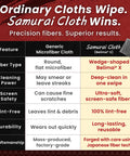 Samurai Cloth microfiber cleaning cloth (Belima X) for electronics; gray, medium, 2-pack
