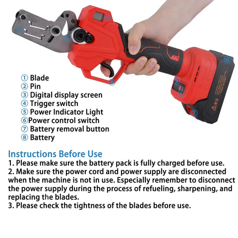 Electric Din Rail Cutter With Double Groove And Rechargeable Battery for Cutting 35Mm Wide Aluminum and Steel DIN Rails