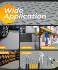 4x8 Ft Diamond Plate Garage Floor Mat Heavy Duty PVC Flooring Roll 2.8mm Thick For Under Car Motorcycle Golf Cart Trailer