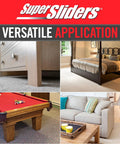 Heavy Duty Furniture Sliders For Carpet, Reusable Moving Pads Help You Slide Heavy Couches Across Rugs Without Breaking A Sweat, Non Adhesive Glides For Beds And Recliners, Beige 8 Piece Kit Moves Furniture Like A Champ in various room settings.