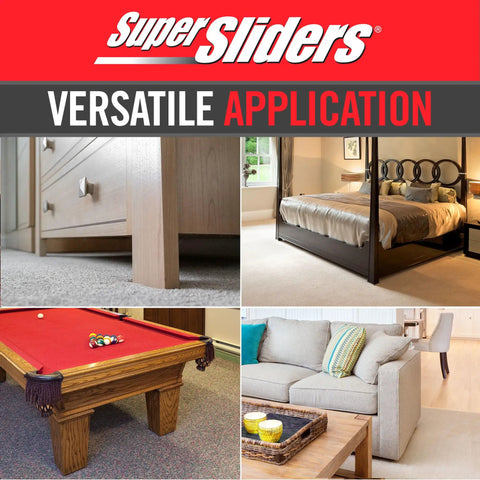Heavy Duty Furniture Sliders For Carpet, Reusable Moving Pads Help You Slide Heavy Couches Across Rugs Without Breaking A Sweat, Non Adhesive Glides For Beds And Recliners, Beige 8 Piece Kit Moves Furniture Like A Champ in various room settings.