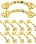 12 Pack Vintage Gold Cabinet Pulls For Small Drawers And Jewelry Boxes Mini Dope Retro Drawer Handles With Screws For Furniture