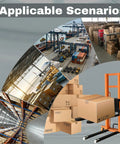 Electric Pallet Stacker With Fixed Legs For Lifting Heavy Loads Up To 1300 Lbs And 63 Inches High in warehouse scenarios with boxes.