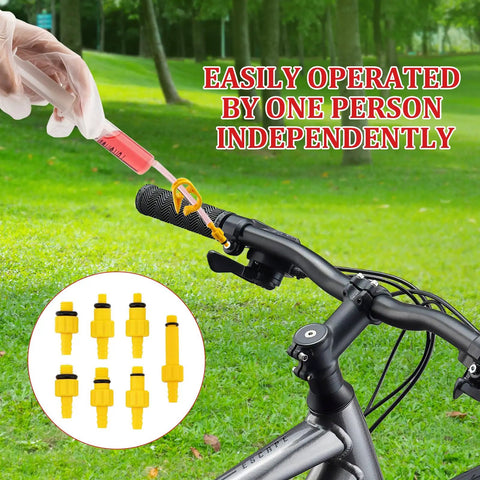 Hydraulic Disc Brake Bleed Kit For MTB And Road Bikes With 180ML Mineral Oil Brake Fluid Easy Bleed Tool Compatible With Most Hydraulic Disc Brakes For Quick DIY Repairs And Maintenance