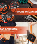 SI FANG 25-piece 3-inch cut-off wheel kit with 1/4 in mounting mandrel and orange carry pouch