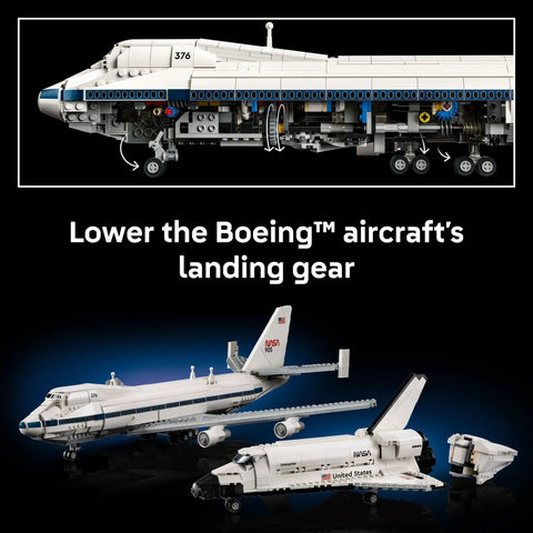 Shuttle Carrier Aircraft Building Set For Adults Ages 18 Plus Dope Boeing 747 And NASA Space Shuttle Enterprise Build showing landing gear details