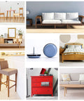 Heavy Duty Teflon Furniture Sliders To Glide Chairs Sofas And Tables Across Hardwood Floors A Total Game Changer Nail On PTFE Protective Base Glides Drag Free Smooth Moving Pads For Any Room 20 Pack on various furniture pieces.