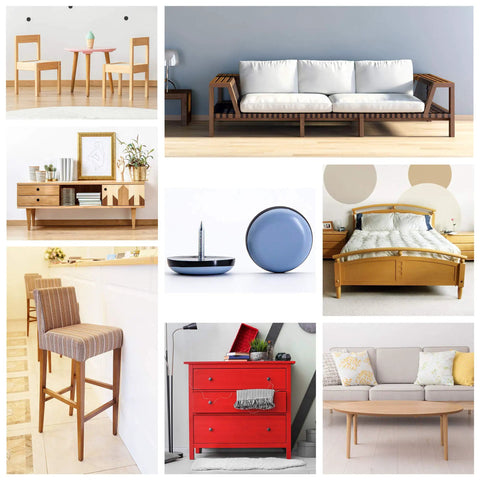 Heavy Duty Teflon Furniture Sliders To Glide Chairs Sofas And Tables Across Hardwood Floors A Total Game Changer Nail On PTFE Protective Base Glides Drag Free Smooth Moving Pads For Any Room 20 Pack on various furniture pieces.