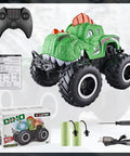 Monster Truck RC Car For Kids Waterproof 1to20 Scale Dinosaur Monster Trucks With 2 Batteries 2.4GHz and accessories.
