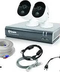 4 Channel Home Security System With 2 Bullet Cameras 1080P HD DVR Indoor Outdoor Wired Surveillance CCTV Night Vision Heat