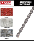 1 Inch By 12 Inch SDS Plus Rotary Hammer Drill Bit Carbide Tipped For Brick Stone And Concrete Version 2 Long Masonry Bit