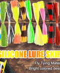 Top Shelf Flexible Silicone Lure Skirts Six Hundred Strand Bulk Pack For Jig Tying And Spinnerbait Assembly, vibrant silicone strands.