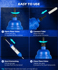 Oil Extractor Pump 350mL Syringe with 3 hoses, step-by-step instructions for fluid changes and usage in home garages.