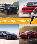 Chevy Harmonic Balancer Installer Tool for Small Block and Big Block Cranks next to various vehicles for wide application use.