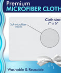 Clear View Lens Cleaner Kit; includes 4 microfiber cloths, 7x6 inch soft, washable cloths