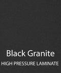 Square 30 Inch Black Granite Top Cafe And Break Room Table With Textured Black Cast Iron Base And 3 Inch Steel Column surface