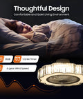 Ceiling Fan with Light 23 Inch Wireless Controller Low Noise for Bedroom, featuring a quiet copper motor and elegant design.