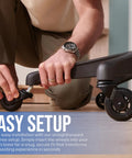 Person installing heavy duty black office chair wheels set of 5 with soft polyurethane casters for smooth glide on hardwood or carpet