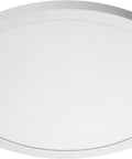 Flush Mount LED Ceiling Light, 19 Inch Round, 4000K Neutral White, 30W, 120/277V, White Finish, Slim Round Panel