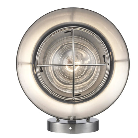 Front view of Gull Style Outdoor Wall Lantern 12 Inch In Steel Finish Weatherproof For Wet Locations UL Listed Exterior Lighting
