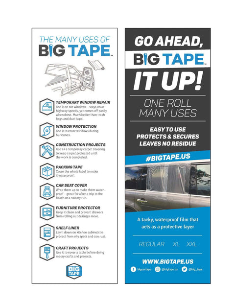Promotional banner for Car Window Repair Tape Wrap 17.5 Inch Wide Clear Adhesive Film 6 Ft Long Waterproof Tacky Tape