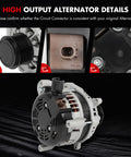 Plug And Play Alternator For Honda Civic 2.0L 2016-2022 Direct Fit 12V 135A CW Rotation IR Regulator IF Fan SC7 Pulley