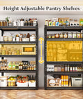 Workhorse Heavy Duty Steel Garage Shelving With Smooth Edges For Garage Basement Shed And Pantry Stable Durable Storage With Rolled Edge Uprights Scratch Resistant Coating Anti Tip Kits For Safe Easy Organization, height adjustable pantry shelves