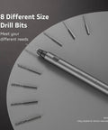 Mini Cordless USB Rechargeable Drill With Eight Attachments Pen Style Portable Power Tool for Plastic Wood DIY Projects