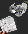 Star Wars Darth Vader Tie Fighter 3D Metal Model Kit Unassembled Hobby Build With Easy Clip Parts No Glue Or Solder Needed