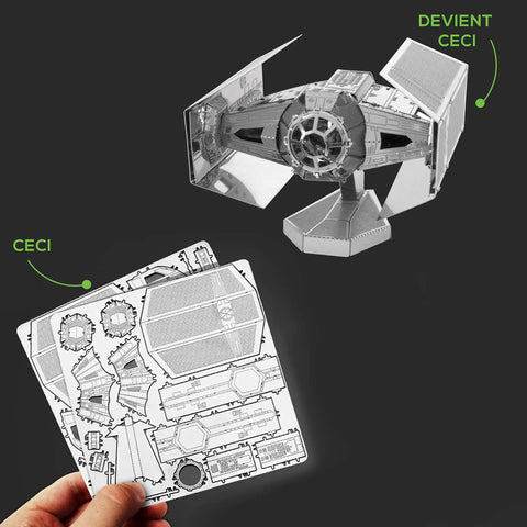 Star Wars Darth Vader Tie Fighter 3D Metal Model Kit Unassembled Hobby Build With Easy Clip Parts No Glue Or Solder Needed