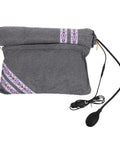 Chill Out With This Super Cozy Heated Neck Pillow For Serious Neck Stiffness Relief And Deep Relaxation, gray fabric with aroma therapy feature.