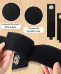 Close-up of 48-Piece Heavy Duty Extension Cord Organizer Set straps showing industrial strength and durable loop design.