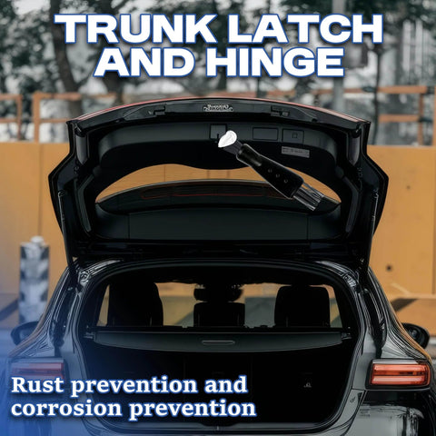 Trunk latch and hinge with White Lithium Grease 50ml Go-To Multi Purpose Lubricant For Cars And Trailers Doors Hinges