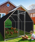 85 To 90 Percent Shade Cloth For Garden Plants Six By Three Point Two Feet Black Sun Block Shade Cover Mesh Tarp With Grommets Sun Shade Canopy For Outdoor Pergola Patio Flower Lawn Kennel Chicken Coop installed over chicken coop