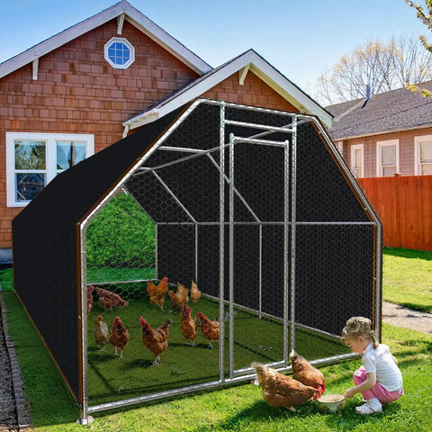 85 To 90 Percent Shade Cloth For Garden Plants Six By Three Point Two Feet Black Sun Block Shade Cover Mesh Tarp With Grommets Sun Shade Canopy For Outdoor Pergola Patio Flower Lawn Kennel Chicken Coop installed over chicken coop