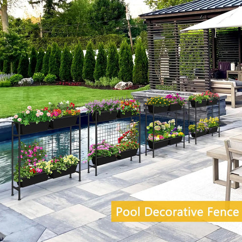 Vertical Raised Garden Bed With Trellis And Legs For Patio Balcony Outdoor Planter Box For Herbs Flowers And Vegetables